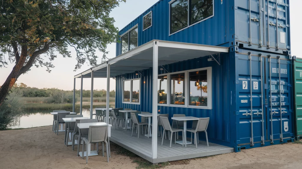 Les containers maritimes transformer en restaurant