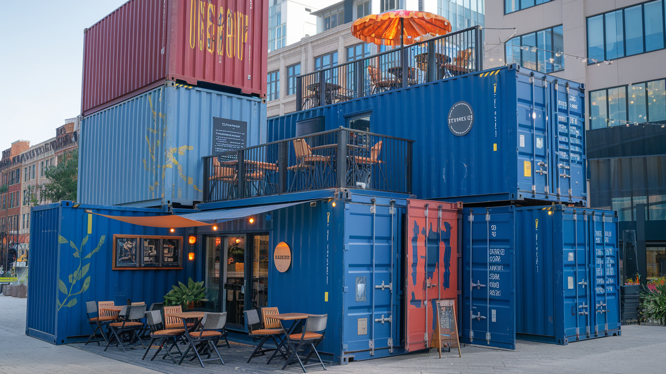 Les containers maritimes transformer en restaurant
