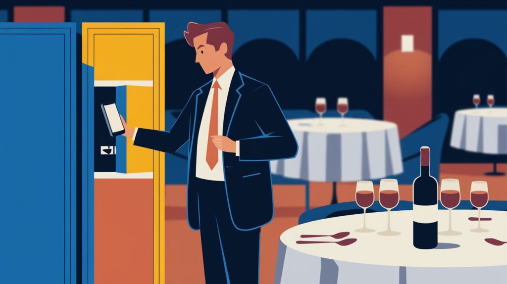 un restaurant offre du vin gratuit contre votre téléphone