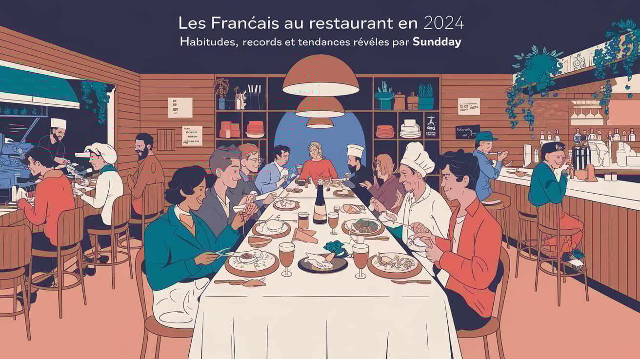 Les Français au restaurant en 2024 : Habitudes, records et tendances révélés par sunday