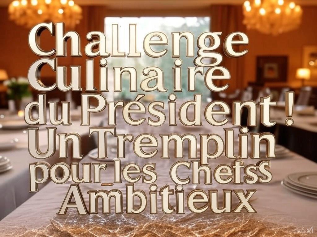 🎯 Challenge Culinaire du Président : Un Tremplin pour les Chefs Ambitieux 👨‍🍳👩‍🍳