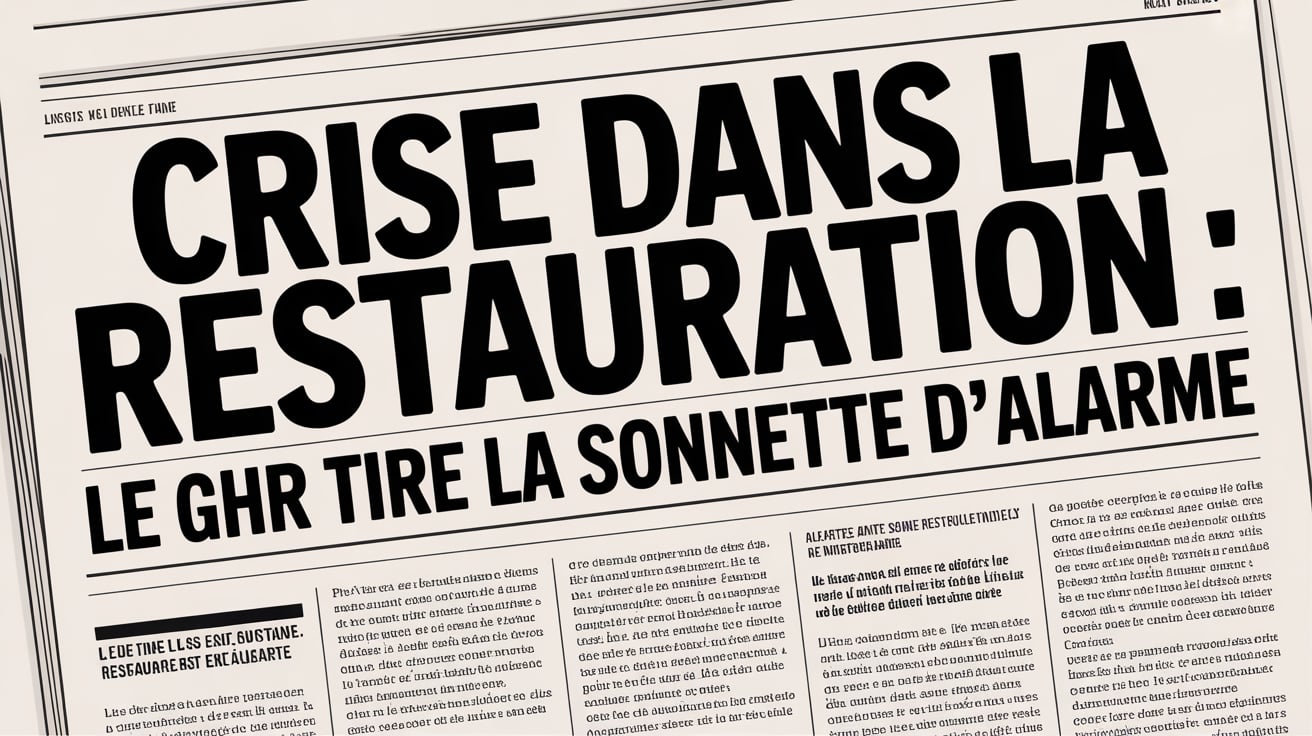 🍽️ Crise dans la restauration : le GHR tire la sonnette d’alarme