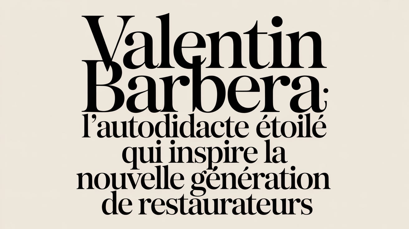Valentin Barbera : l’autodidacte étoilé qui inspire la nouvelle génération de restaurateurs