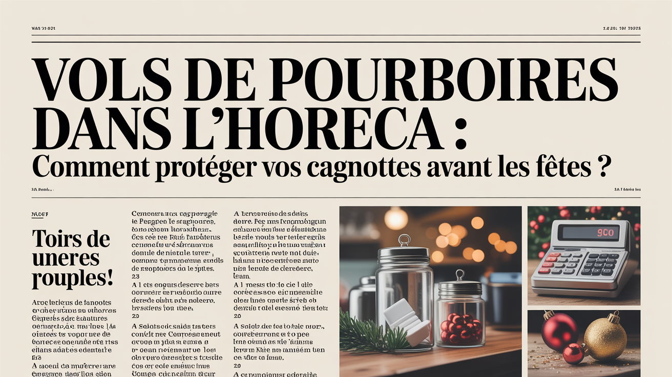 Vols de pourboires dans l’HORECA : comment protéger vos cagnottes avant les fêtes ?