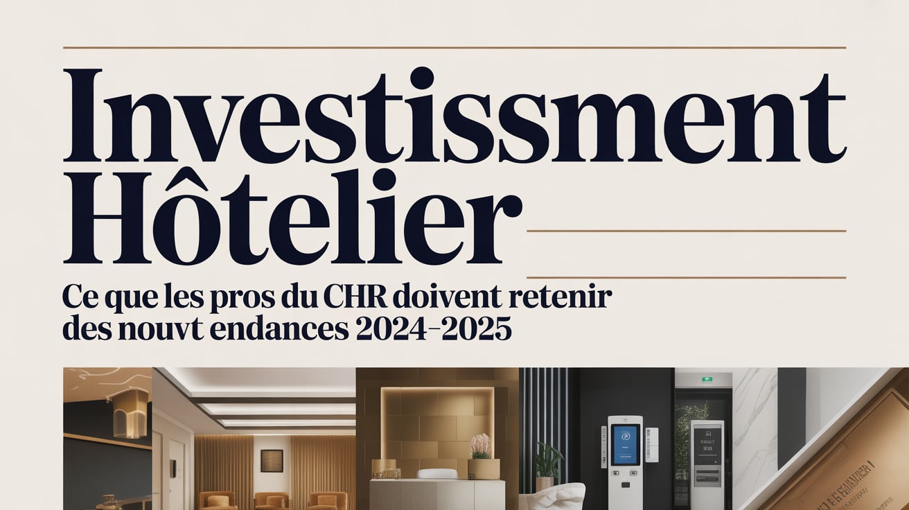 Investissement hôtelier : ce que les pros du CHR doivent retenir des nouvelles tendances 2024–2025
