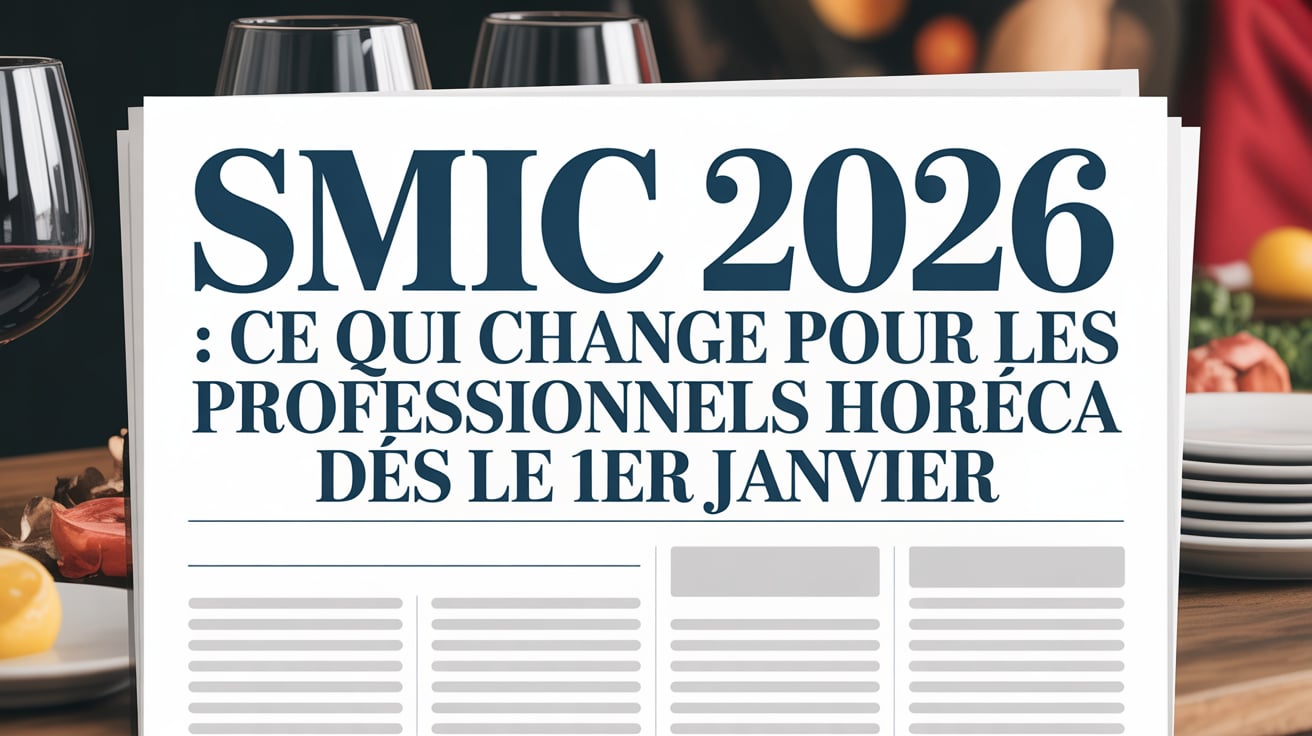 Smic 2026 : ce qui change pour les professionnels HORECA dès le 1er janvier