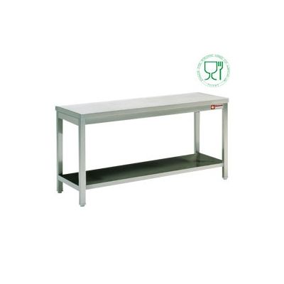 Table avec tablette inférieur en INOX | MATERIEL HORECA 